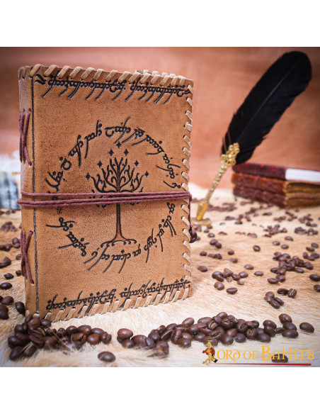 Diário da Terra-média em couro feito...