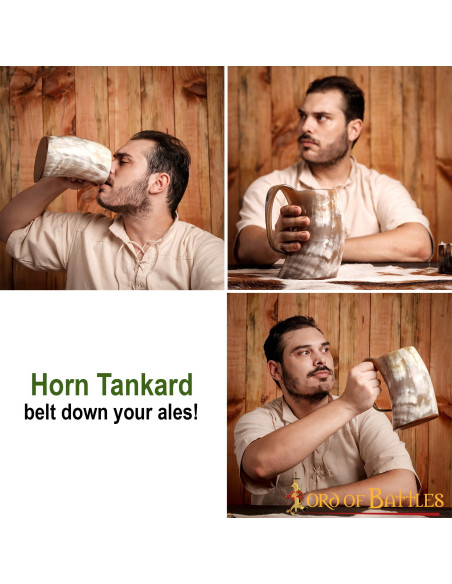 Jarra viking em chifre de boi