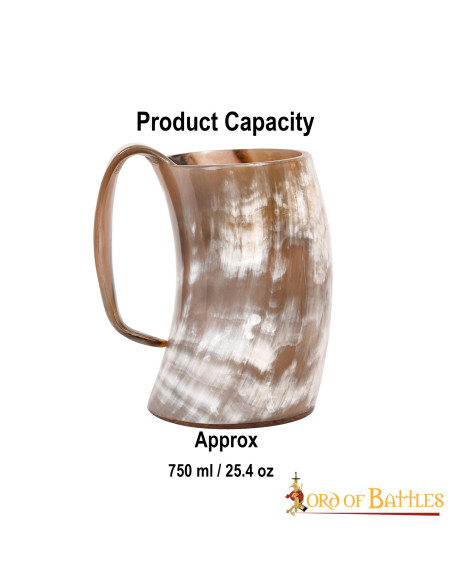 Jarra viking em chifre de boi