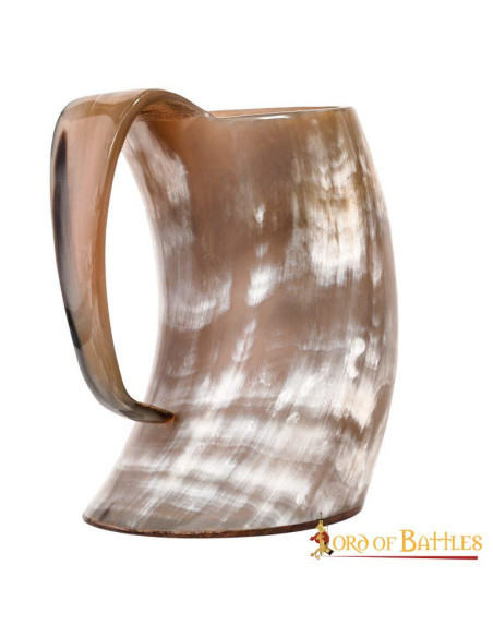 Jarra viking em chifre de boi