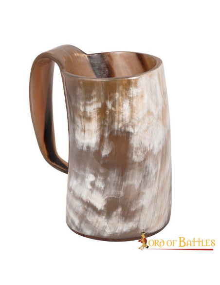 Jarra viking em chifre de boi