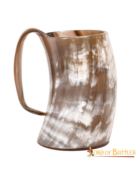 Jarra viking em chifre de boi