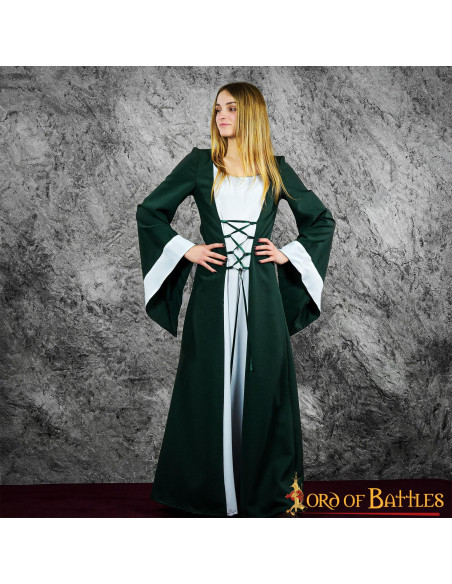 Zaida mulher vestido medieval