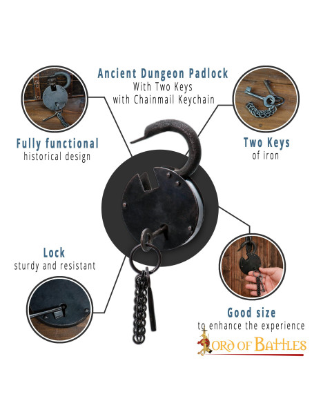 velho cadeado calabouço medieval