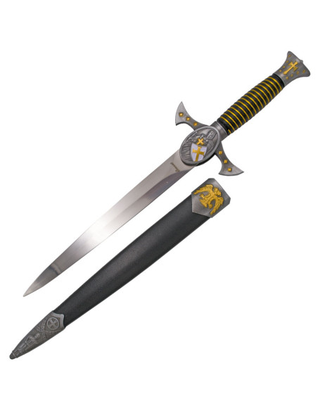 Adaga medieval templária, acabamento...