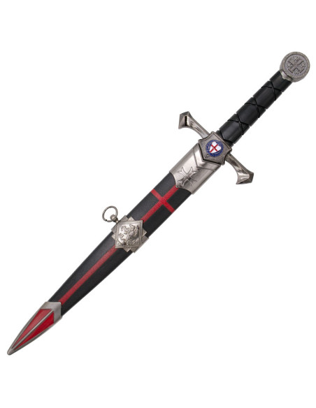 Adaga Templária Escudo Guarda Cruz...