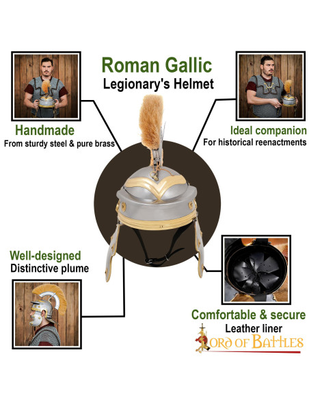 Capacete de centurião romano com...