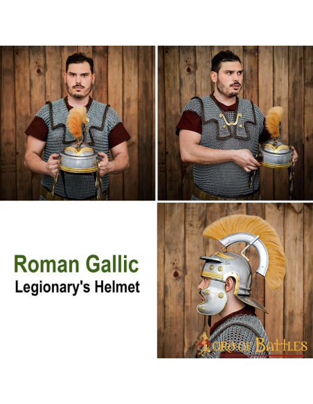 Capacete de centurião romano com...
