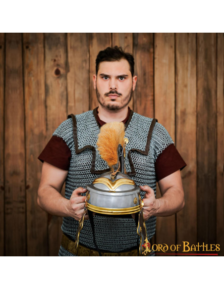 Capacete de centurião romano com...