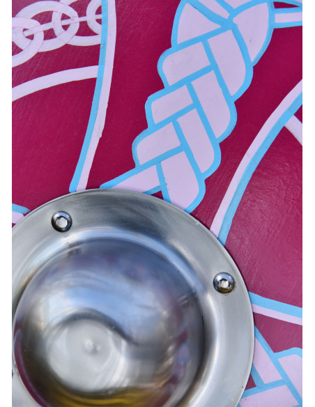 Escudo Viking pintado com Cruz Celta,...