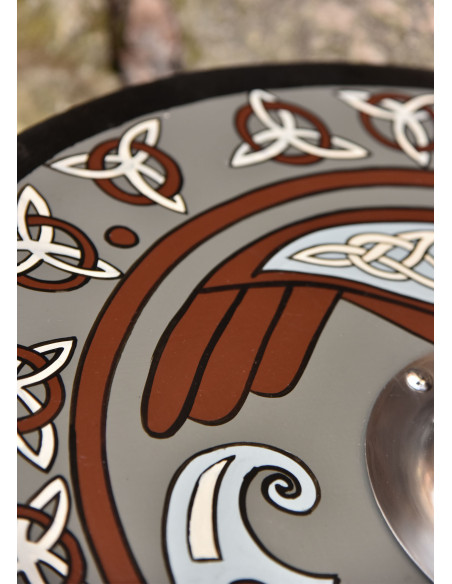 Escudo Viking pintado com Raven e...