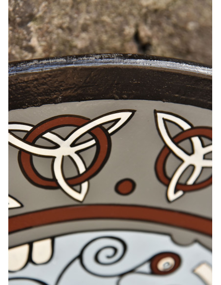 Escudo Viking pintado com Raven e...