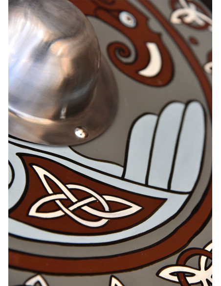 Escudo Viking pintado com Raven e...