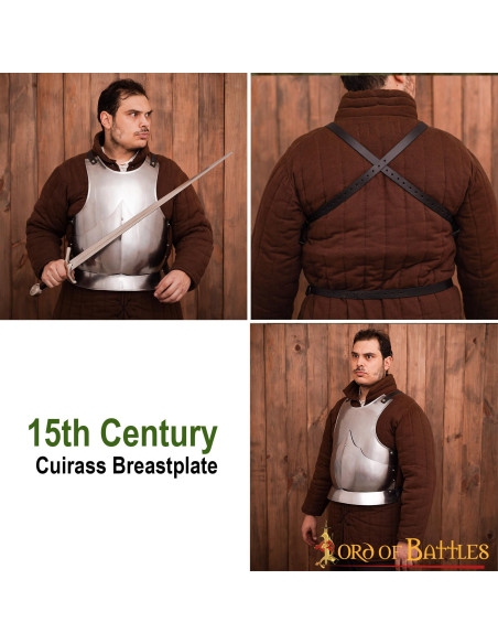 Couraça gótica aço macio polido