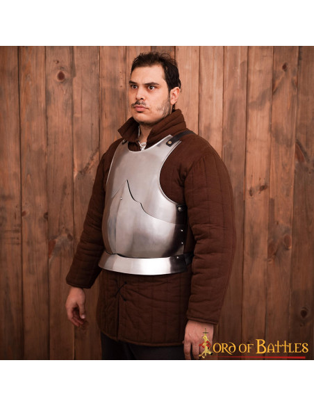 Couraça gótica aço macio polido