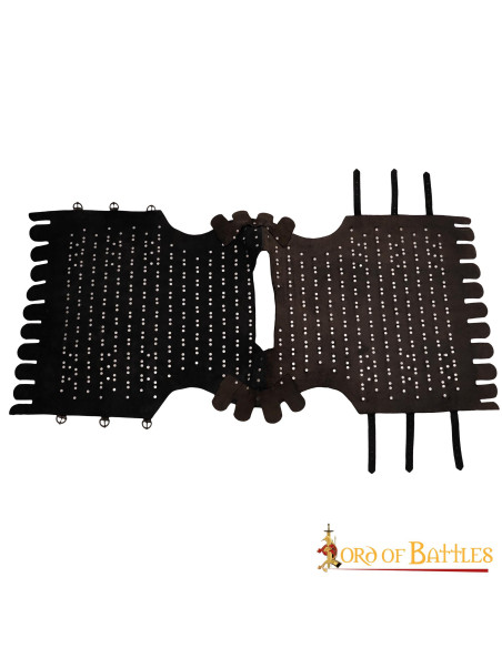 Armadura viking de couro e escamas LARP