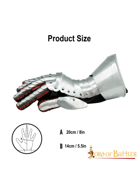 Manoplas Cuirassier S. XVI-XVII, aço...