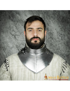 Gorjal medieval Baixa Idade, aço macio