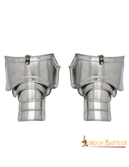 Ombreiras de cavaleiro medieval, aço...