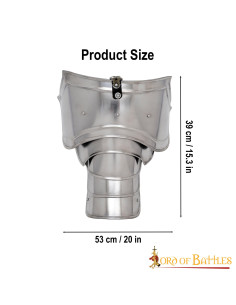 Ombreiras de cavaleiro medieval, aço macio 2