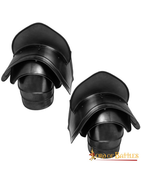 Ombreiras pretas do Fantasy Knight...