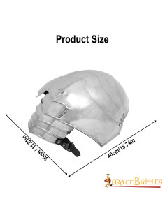 Grandes ombreiras de cavaleiro medieval, aço macio 2