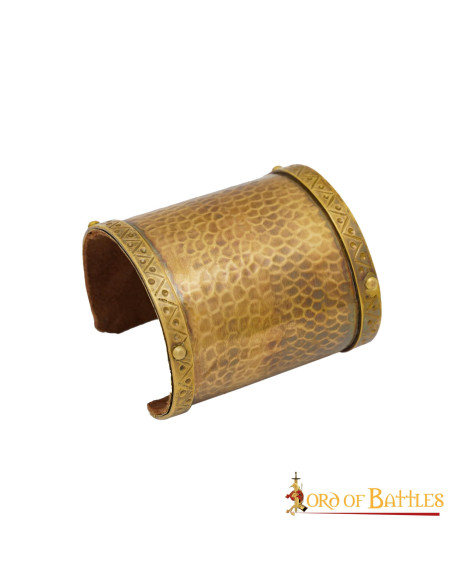 Pulseira ornamentada de latão maciço