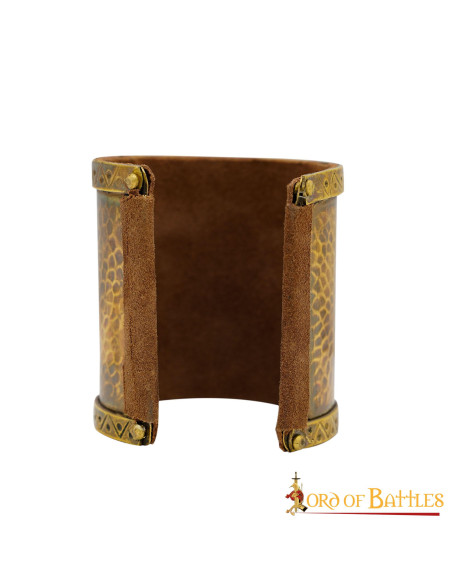 Pulseira ornamentada de latão maciço