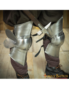 Joelheiras funcionais Mercenary, aço macio