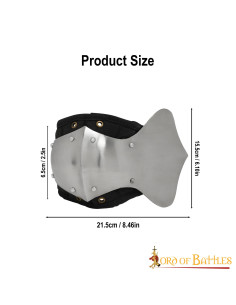 Cotoveleiras medievais acolchoadas, aço macio 2