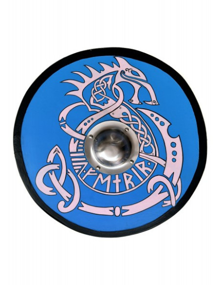 Escudo Viking pintado à mão com...
