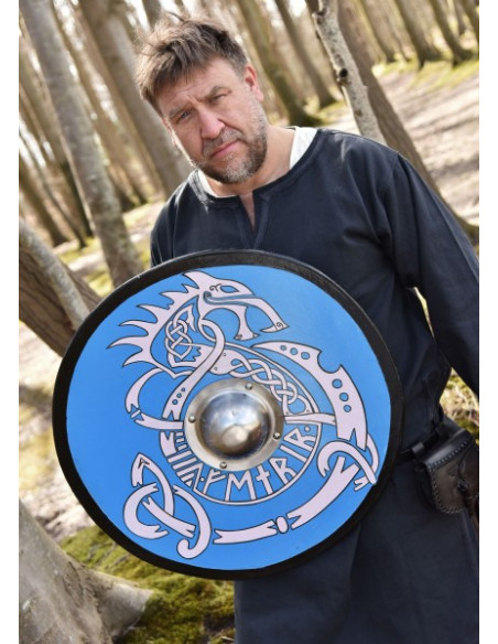 Escudo Viking pintado à mão com...