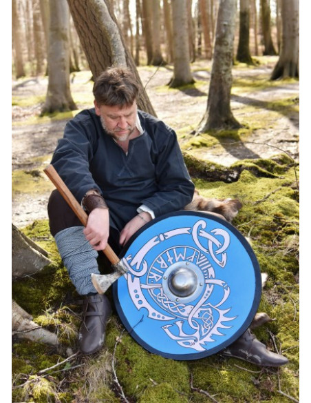 Escudo Viking pintado à mão com...