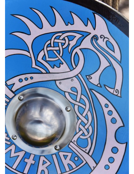Escudo Viking pintado à mão com...