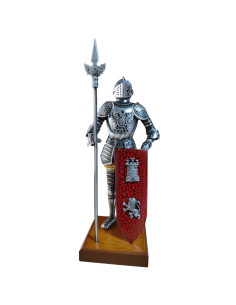 Armadura de cavaleiro medieval em miniatura Águia, 24 cms.