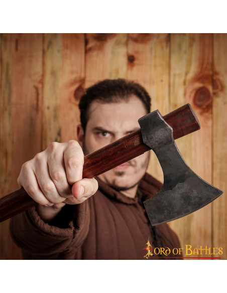 Machado Viking Barbudo Forjado à Mão