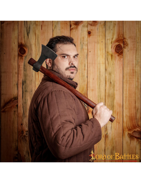 Machado Viking Barbudo Forjado à Mão