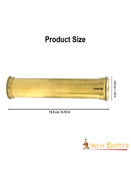 Caleidoscópio medieval em latão,...