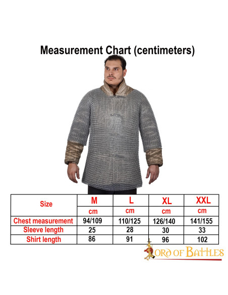 Cota de malha Haubergeon manga curta...