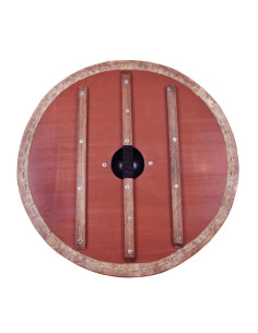 Escudo Viking Huginn e Muninn com acabamento em couro, 80... 2