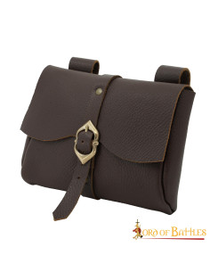 Bolsa carteiro medieval, couro genuíno