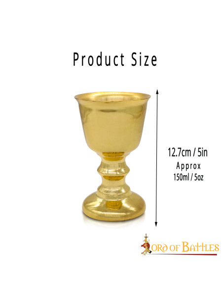 Cálice cerimonial medieval em latão...