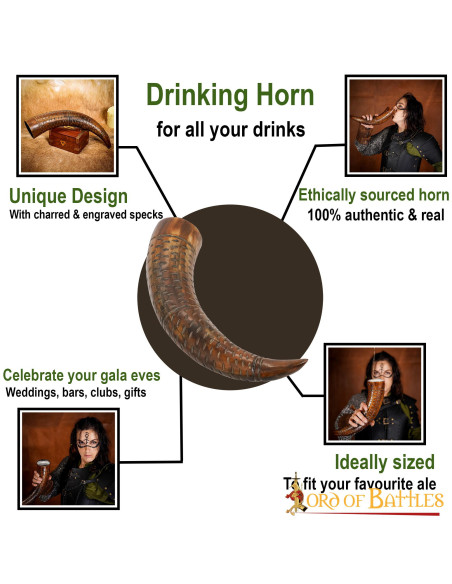 Chifre viking sobre chifre de boi...