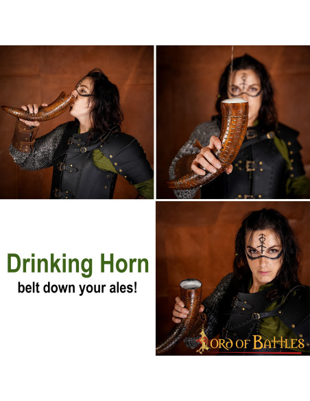 Chifre viking sobre chifre de boi...