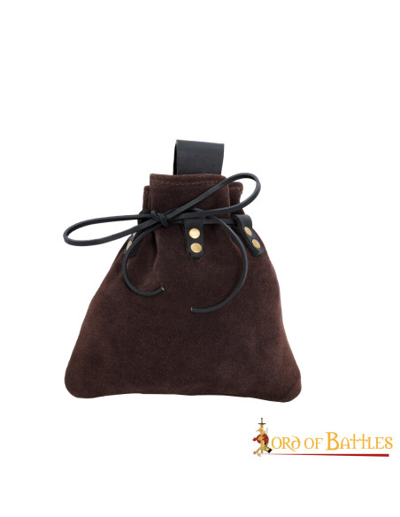 Pochete medieval com fecho de cordão,...