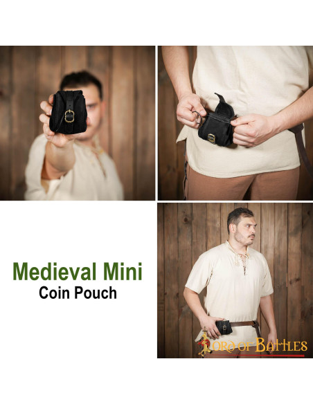 Bolsa de couro artesanal medieval