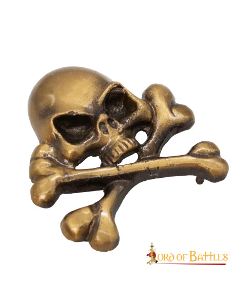 Patch de caveira de pirata em latão...