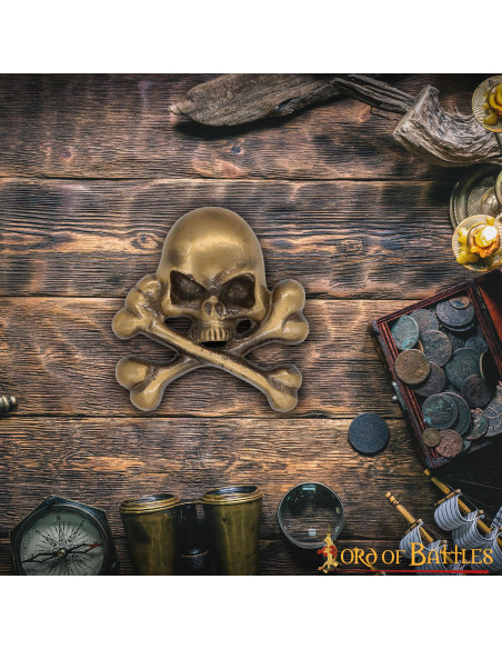 Patch de caveira de pirata em latão...