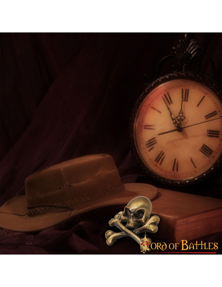 Patch de caveira de pirata em latão...