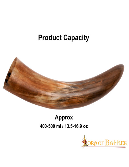 Buzina medieval com acabamento natural